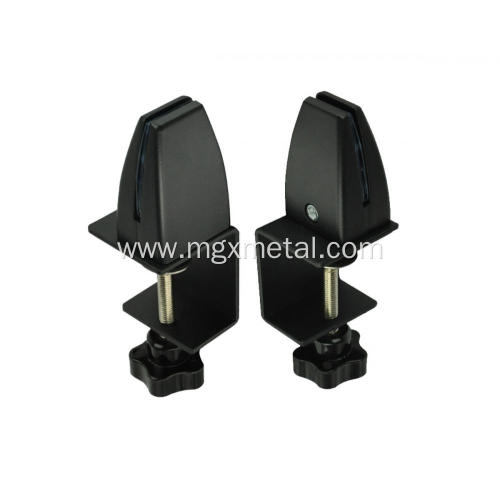 Black Adjustable Aluminium Table Clamp For Acrylic Panel